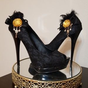 New never work sz 8 black heels